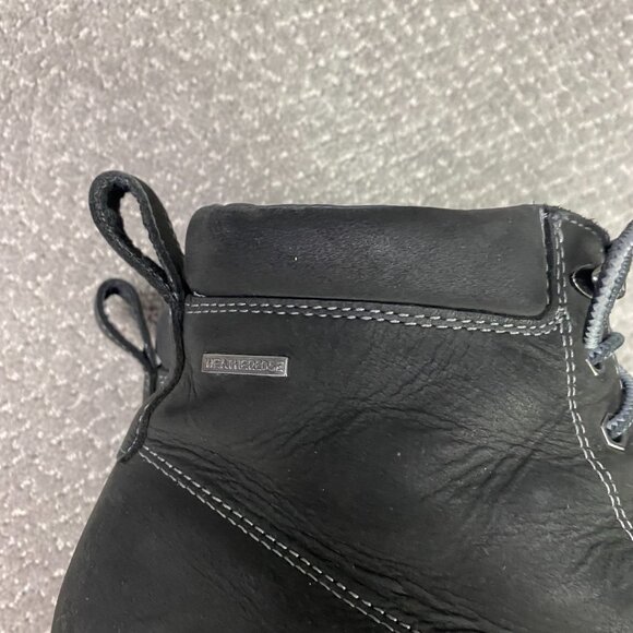 Eddie Bauer Severson Moc Toe Boots Men's 12 Black Leather Waterproof 4041-785 - Picture 3 of 14